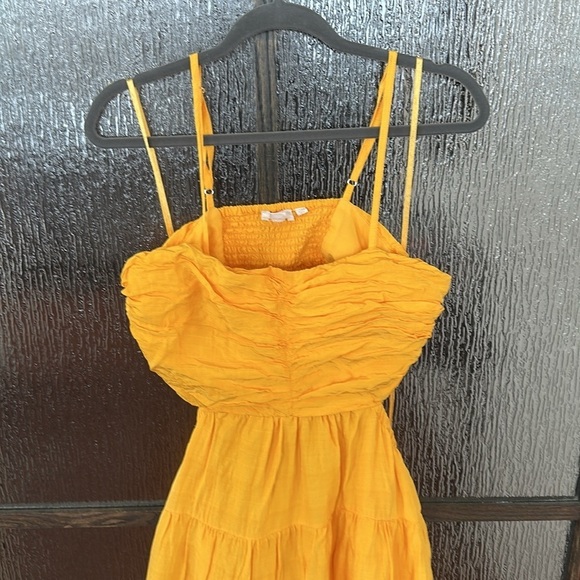 Anthropologie Let me Be cutout tiered dress in Mango size Mefium - Picture 9 of 13